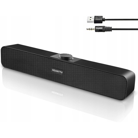 Outlet Soundbar HEANTTV Y10 2.0 6 W czarny 3,5 mm Aux OPIS