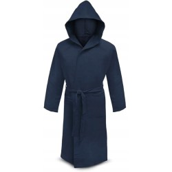Outlet IRGE Szlafrok z kapturem z mikrofibry unisex XL niebieski OPIS