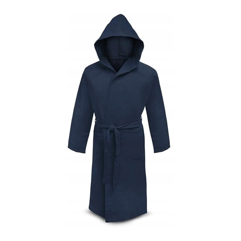 Outlet IRGE Szlafrok z kapturem z mikrofibry unisex XL niebieski OPIS Outlet IRGE Szlafrok z kapturem z mikrofibry unisex XL niebieski OPIS