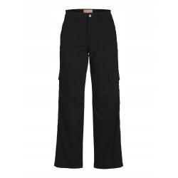 Spodnie damskie JACK & JONES JJXX proste rozmiar L czarne z kieszeniami