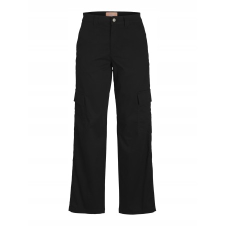 Spodnie damskie JACK & JONES JJXX proste rozmiar L czarne z kieszeniami