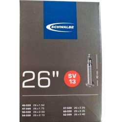 Outlet SCHWALBE SV13 Dętka MTB 26x1.5-2.5 presta długość wentyla 40 mm