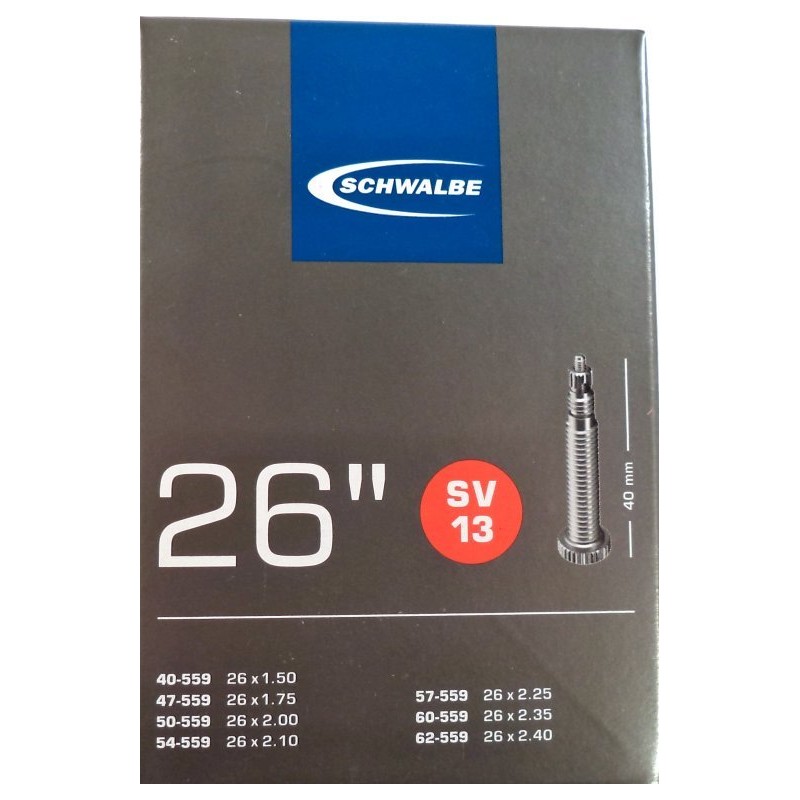 Outlet SCHWALBE SV13 Dętka MTB 26x1.5-2.5 presta długość wentyla 40 mm