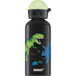 Outlet SIGG Glow Butelka do picia dla dzieci 400ml motyw dinozaurów czarna
