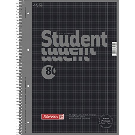 Outlet Notes format A4 Brunnen czarny solidna budowa 90 g/m² 80 stron