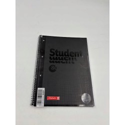 Outlet Notes format A4 Brunnen czarny solidna budowa 90 g/m² 80 stron