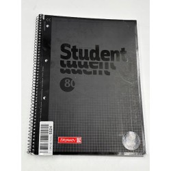 Outlet Notes format A4 Brunnen czarny solidna budowa 90 g/m² 80 stron