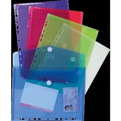 Exacompta 57380E 5 sztuk A4 kopert perforowanych z zamknięciem rzepowym