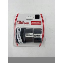 Outlet Wilson Pro Soft Overgrip owijka na rakietę tenisową 3 Sztuki Czarna