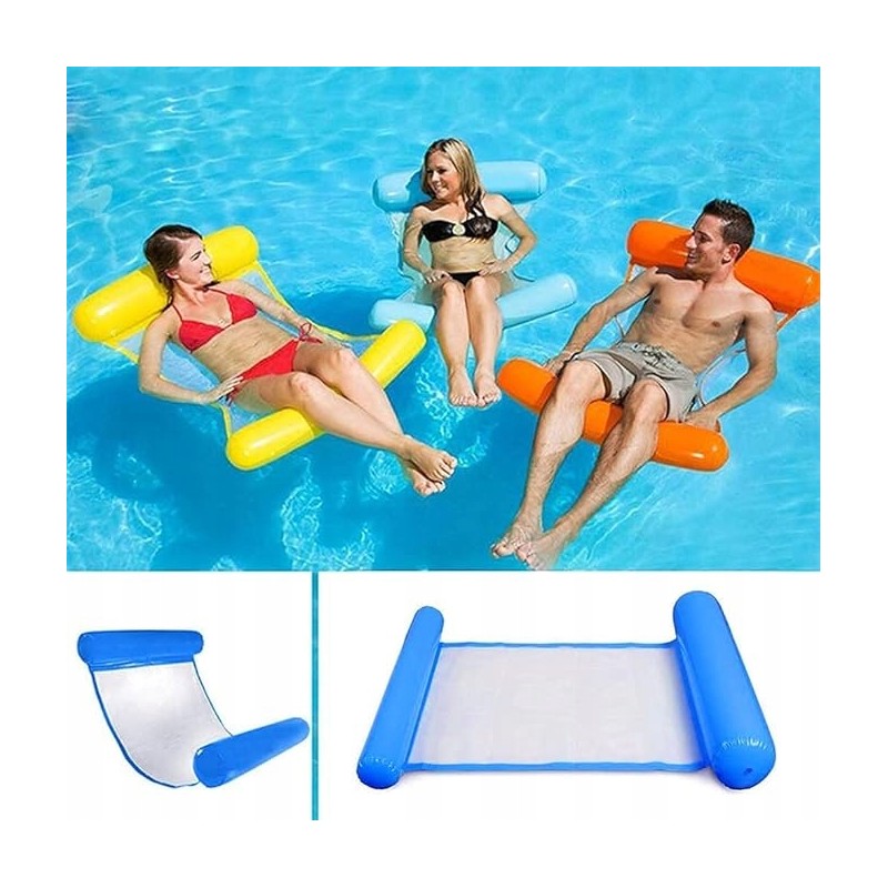 Outlet Hamak wodny nadmuchiwany 128 x 80 cm dla dzieci 14+ i dorosłych OPIS