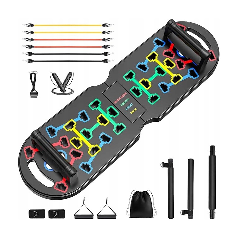 Zestaw taśm sportowych Premium Push-Up Board deska do pompek do 300kg OPIS Zestaw taśm sportowych Premium Push-Up Board deska do pompek do 300kg OPIS