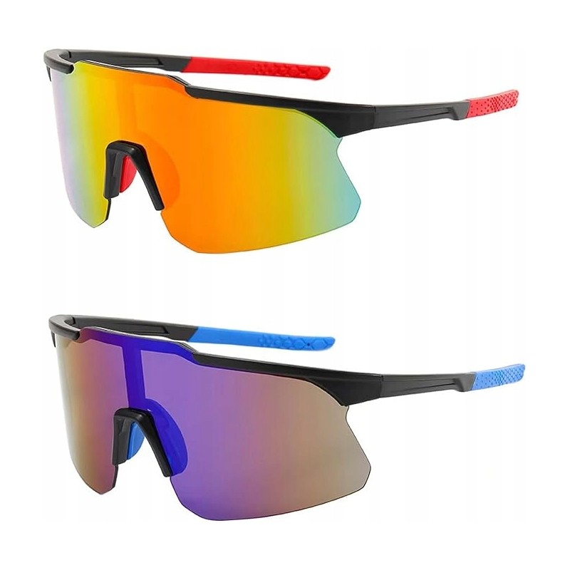 Outlet BECILES 2 sztuki okulary rowerowe UV 400 TR90 kolorowe OPIS