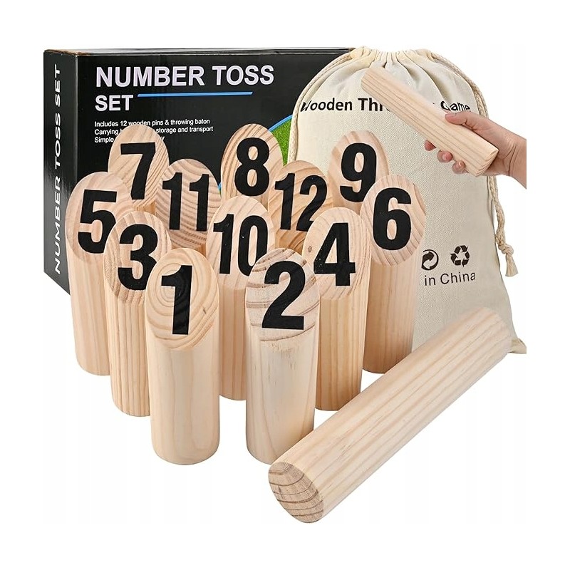 GOLDGE Viking Chess Throw Game Kubb Game Drewniana gra Viking Chess OPIS