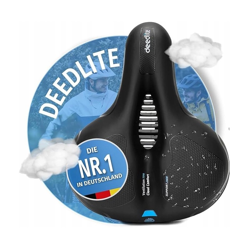 Siodełko rowerowe Cloud Comfort Pro Max z pianką z pamięcią kształtu OPIS