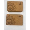 Overmont bloki korkowe do jogi zestaw 2 sztuk 15,2dł x 22,9szer x 7,6gr cm