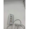 KS Listwa zasilająca z 3 gniazdami wtykowymi z USB i lampką nocną LED