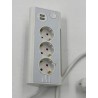 KS Listwa zasilająca z 3 gniazdami wtykowymi z USB i lampką nocną LED