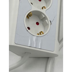 KS Listwa zasilająca z 3 gniazdami wtykowymi z USB i lampką nocną LED
