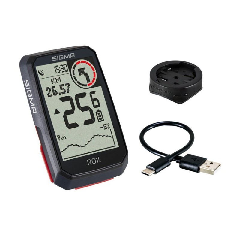 Outlet Nawigacja rowerowa Sigma ROX 4.0 czarna bezprzewodowa 550 mAh 3,7 V