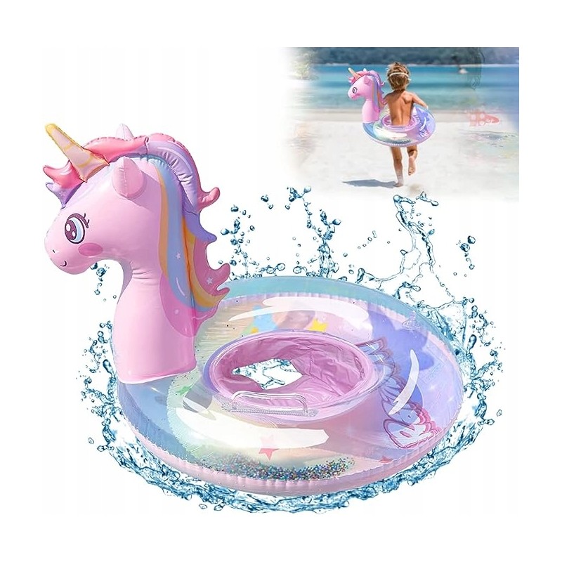 Outlet Koło do pływania dla dzieci w kształcie jednorożca z brokatem OPIS Outlet Koło do pływania dla dzieci w kształcie jednorożca z brokatem OPIS