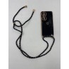 Outlet Etui ochronne plecki ze sznurkiem do Honor 90 czarne z złotym sercem
