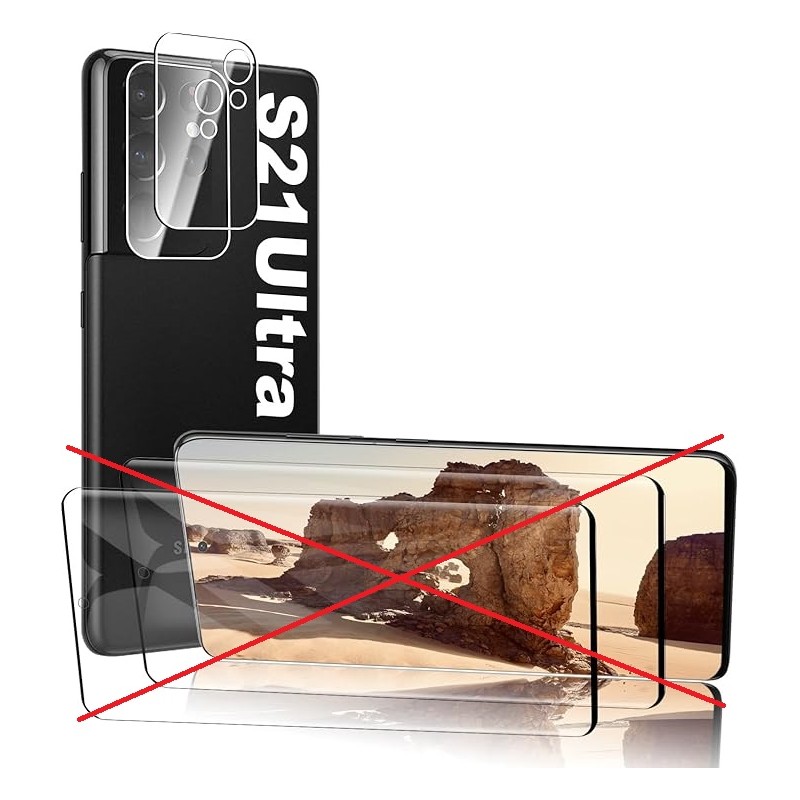 Galaxy S21 Ultra Panzer Protective Glas 2 sztuki szkła ochronnego na aparat