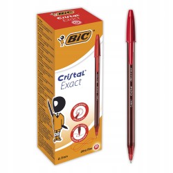 Outlet Długopis czerwony BIC Cristal Exact cienki precyzyjny 0,7mm 1 sztuka