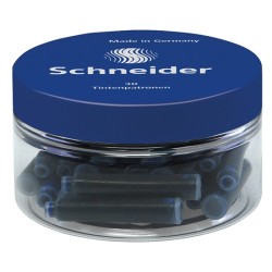 Outlet Naboje do piór SCHNEIDER plastikowy słoik 30 sztuk niebieskie