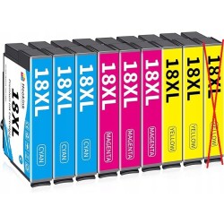 Hookink 18XL wkłady do drukarek Epson 18 XL 8 sztuk Yellow Magenta Cyan