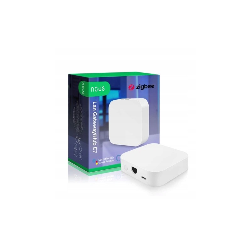 Smart ZigBee Bramka LAN NOUS E7 Centrala SterującaUSB TypC Zasięg 160m OPIS