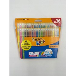 Outlet Zmywalne markery BIC Kids Kid Couleur wielokolorowe 36 sztuk