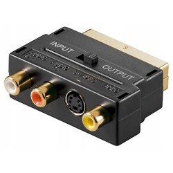 Outlet Goobay 50499 adapter Scart cinch audio/wideo pozłacane styki OPIS