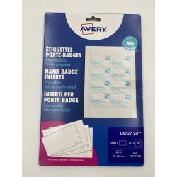Outlet Wkłady do identyfikatorów Avery Zweckform 54x90mm 200 sztuk (20x10)
