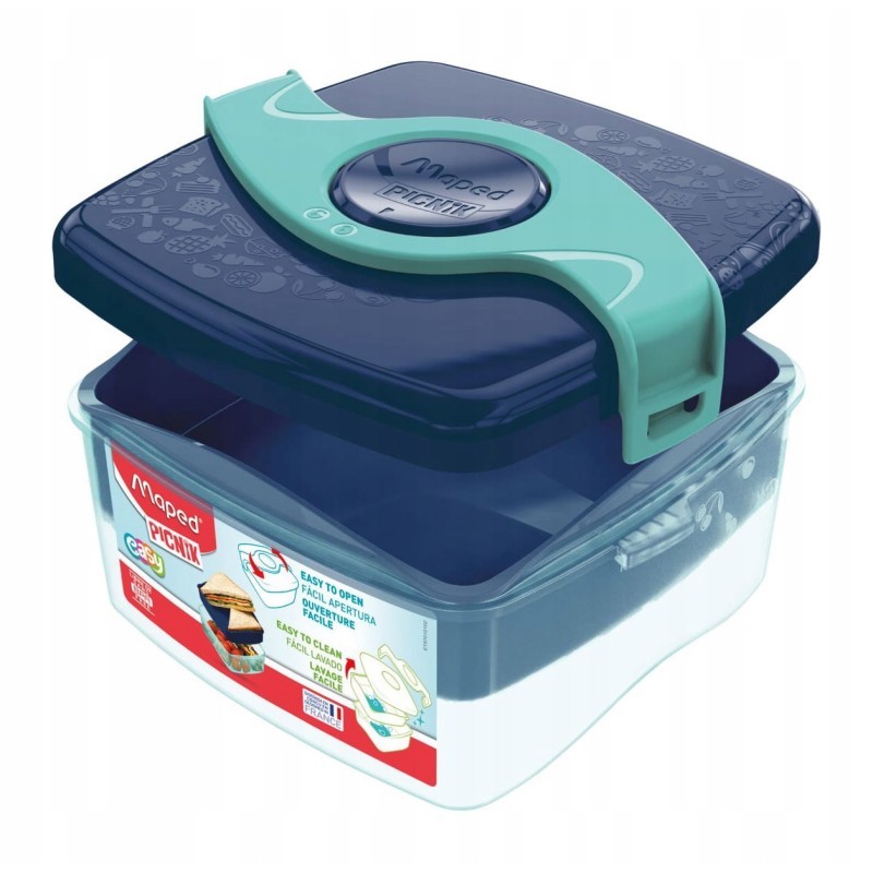 Outlet Lunchbox Śniadaniówka Maped zielono granatowa 15,3 x 17 x 8,7 cm
