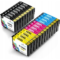 Tusz 16XL do Epson zestaw 20 sztuk 4xmagenta 4xyellow 4xcyan 8xblack OPIS