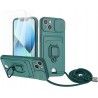 Zallagre Etui do iPhone 14 + 2 szklane folie ochronne funkcja uchwytu