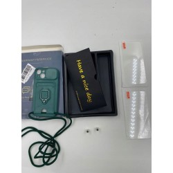 Zallagre Etui do iPhone 14 + 2 szklane folie ochronne funkcja uchwytu
