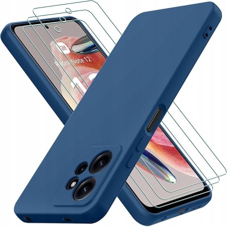 Etui Oureidoo 3 szkła hartowane kompatybilne z Xiaomi Redmi Note 12 4G