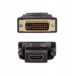 Outlet Adapter DVI-D-HDMI Akyga AK-AD-41 czarny dwustronny bez kompresji