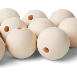 Outlet SOSMAR Opakowanie 10 x 50 mm super dużych drewnianych koralików OPIS