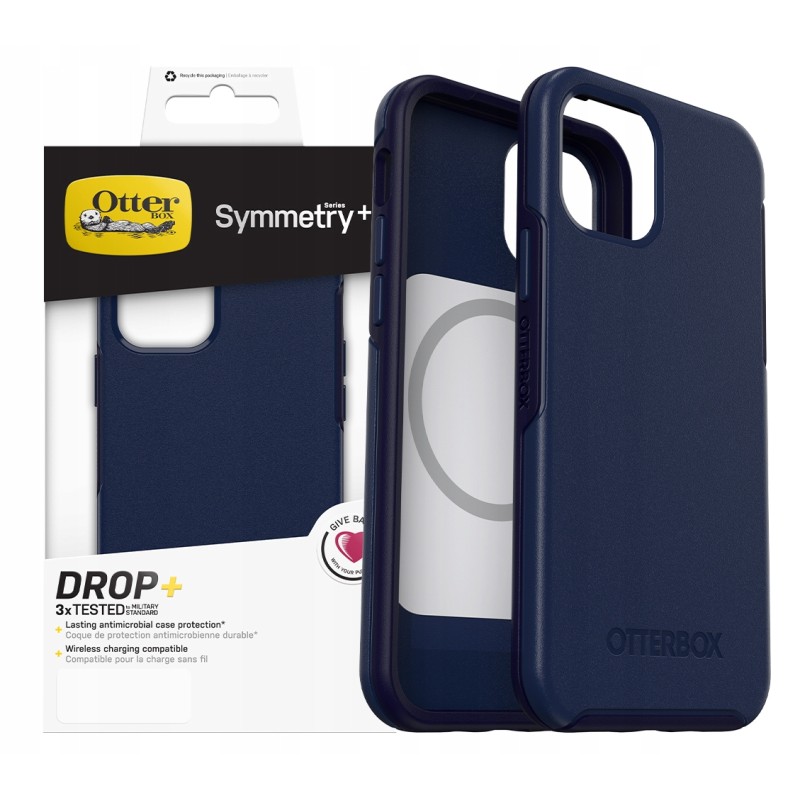 Outlet Etui OtterBox Symmetry+ do iPhone'a 12mini z MagSafe niebieskie OPIS