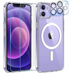 Etui magnetyczne YisrLery 5 w 1 do iPhone 12 z 2 osłonami ekranu i aparatu