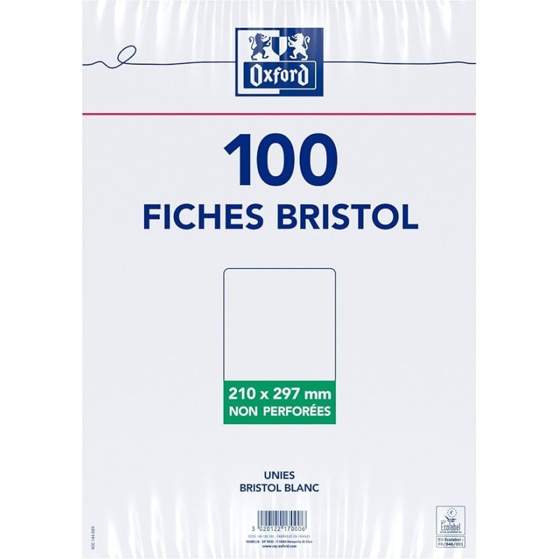Outlet Papier Oxford Bristol A4 100 arkuszy a4 biały OPIS