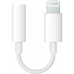 Outlet Przejściówka Lightning - mini Jack 3, 5 mm Apple biała praktyczne