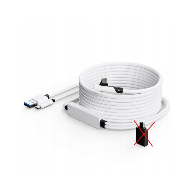 Tiergrade Kabel łączący 5 m kompatybilny z Meta Quest 3/2/Pro Pico 4/Pro C