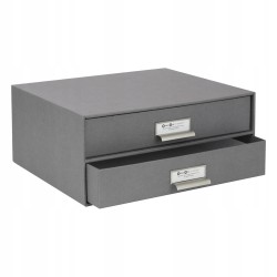 Outlet Skrzynia Bigso 33,5 x 25,5 x 14,5 cm pojemność 12,4l szary stabilna