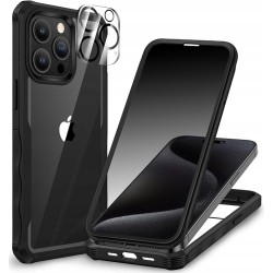 CENHUFO Etui kompatybilne z iPhone 15 Pro Max z osłoną obiektywu aparatu