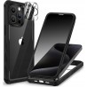 CENHUFO Etui kompatybilne z iPhone 15 Pro Max z osłoną obiektywu aparatu