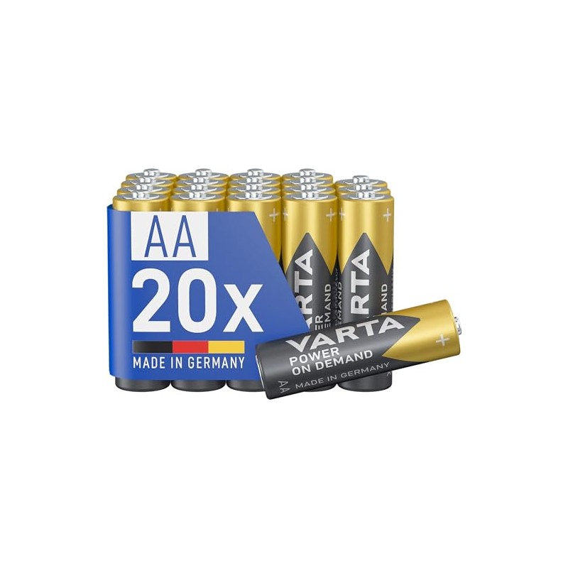 Outlet Bateria alkaliczna Varta AA (R6) 20 szt napięcie 1.5 V długotrwała