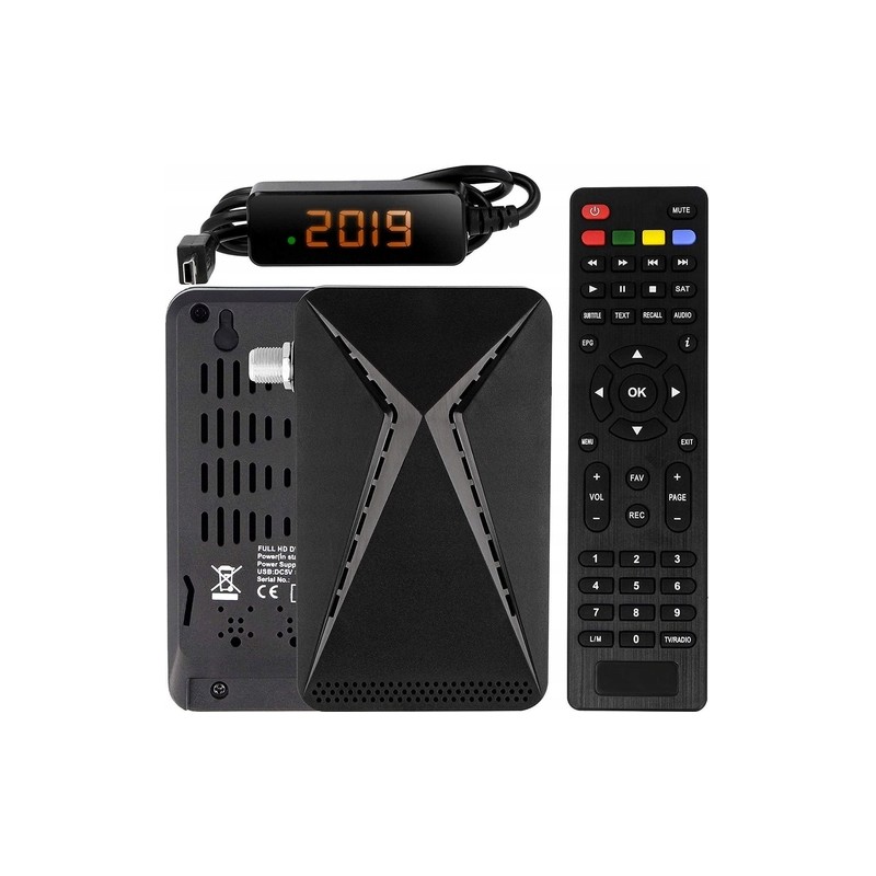Odbiornik satelitarny ECHOSAT OM-26100 DVB S/S2 Full HD 1080p HDMI USB OPIS